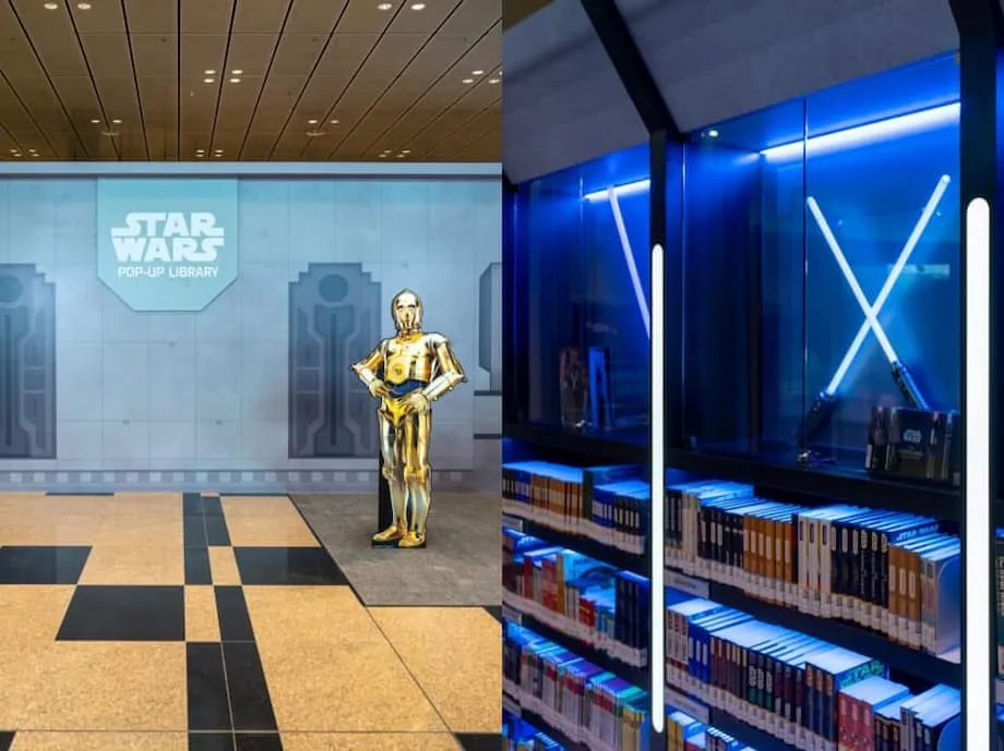 Uma galáxia de histórias: biblioteca temporária de Star Wars chega ao Aeroporto de Changi