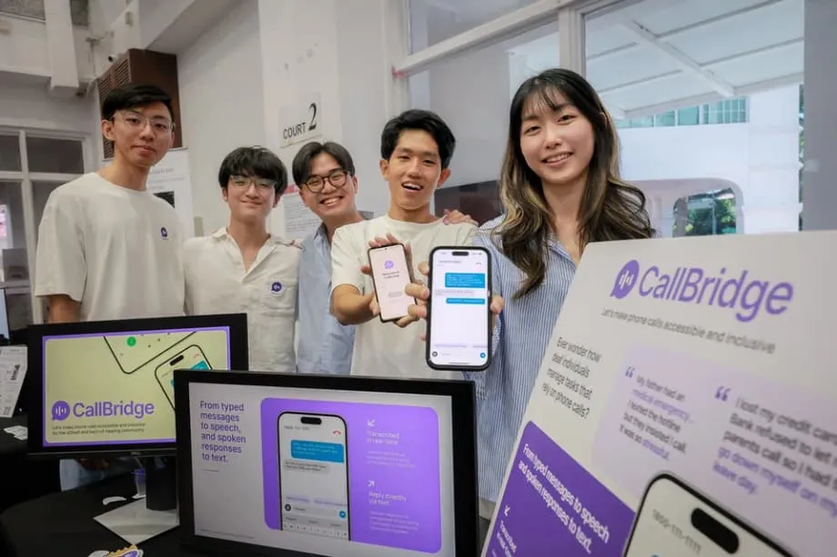 Aplicativo CallBridge, de Singapura, permite que pessoas surdas façam e recebam ligações