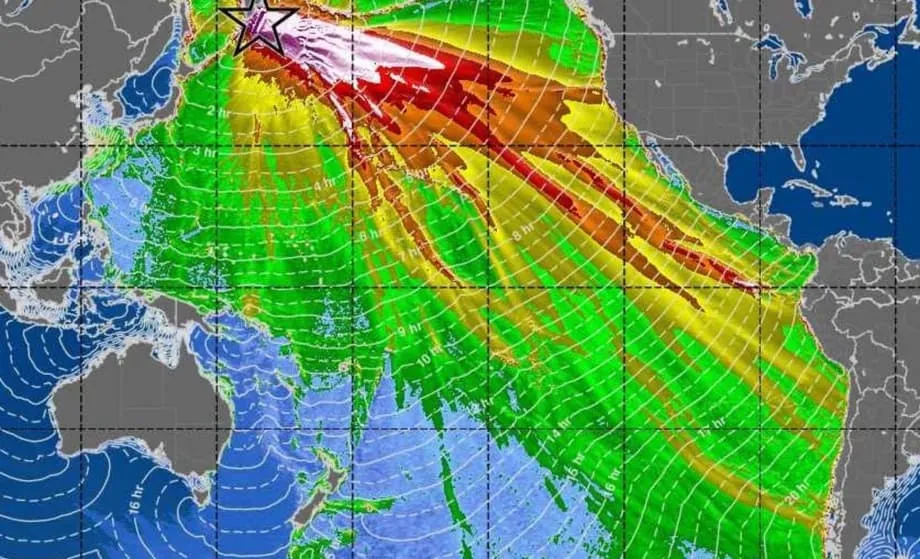 Satélite revela visão inédita de enorme tsunami no Pacífico