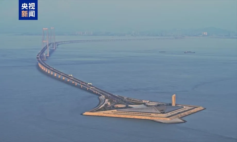 Ilha artificial da ligação Shenzhen-Zhongshan é inaugurada como importante destino turístico