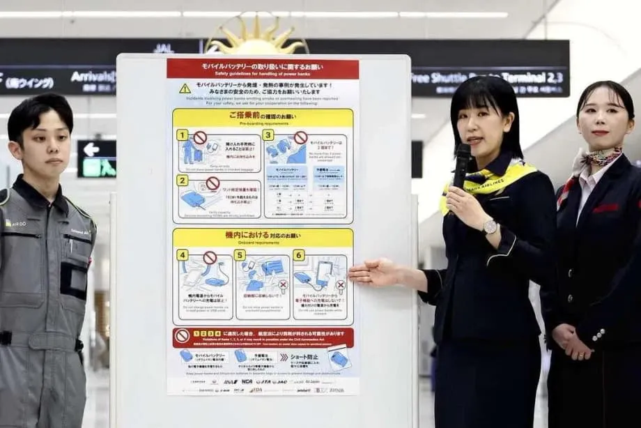 Japão proíbe o uso de carregadores portáteis em voos a partir de 24 de abril de 2026